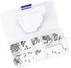 186pcs RC Crawler Screw Tool Kit, Screws Kit Repair Tool, M1.4 Flat & Cup Screws Nuts & Bolts Set for 1/24 Axial SCX24 Deadbolt/ C10 /B-17 RC Car Upgrade Tools