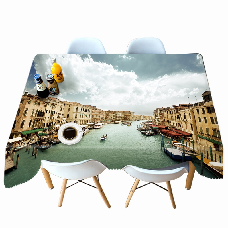 

Bay City View - 3D Tablecloth, 140*210cm, 501 Original