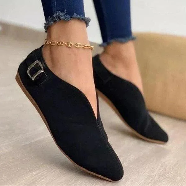 2021 Pointed Toe Suede Women Flats Shoes Woman Sneakers Summer Fashion Sweet Flat Casual Shoes Women Zapatos Mujer Size35-43