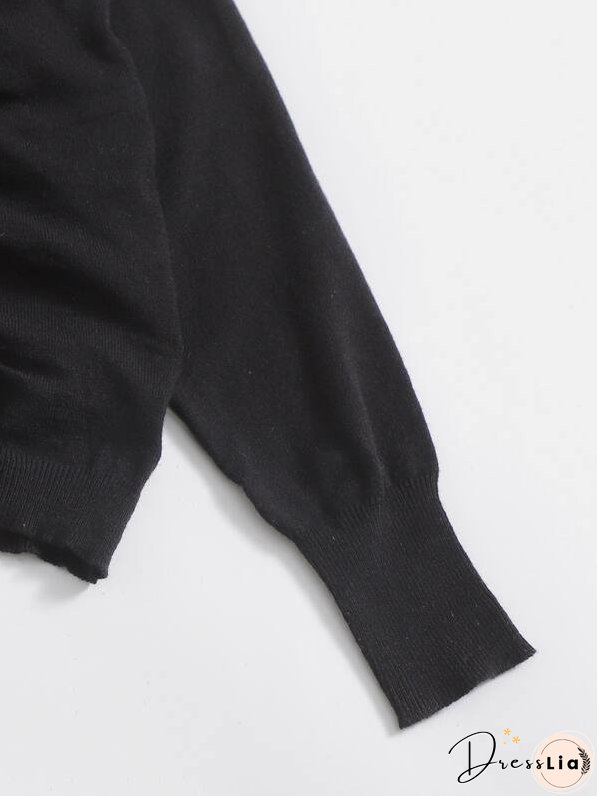 Square Neck Ruched Sweater