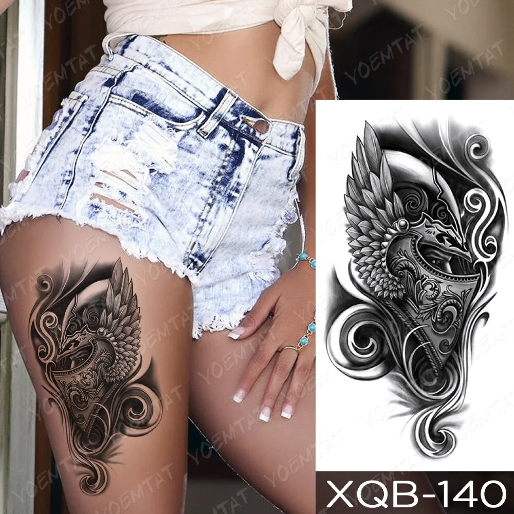 Waterproof Temporary Tattoo Sticker Butterfly Lily Fairy Bird Tattoos Mermaid Girl Body Art Arm Fake Sleeve Tatoo Women Men