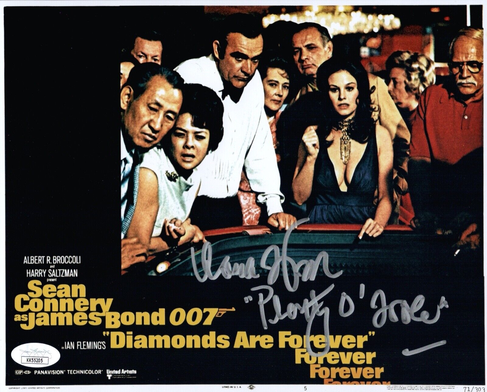 LANA WOOD Signed JAMES BOND Diamonds Are Forever 8x10 Photo Poster painting Autograph JSA COA