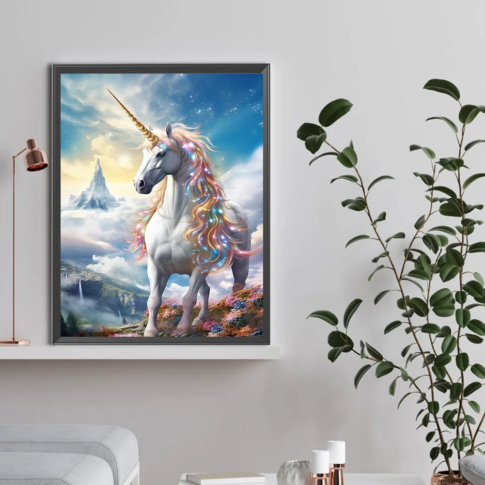 Full Round Diamond Painting 30*40cm - Fantasy Unicorn
