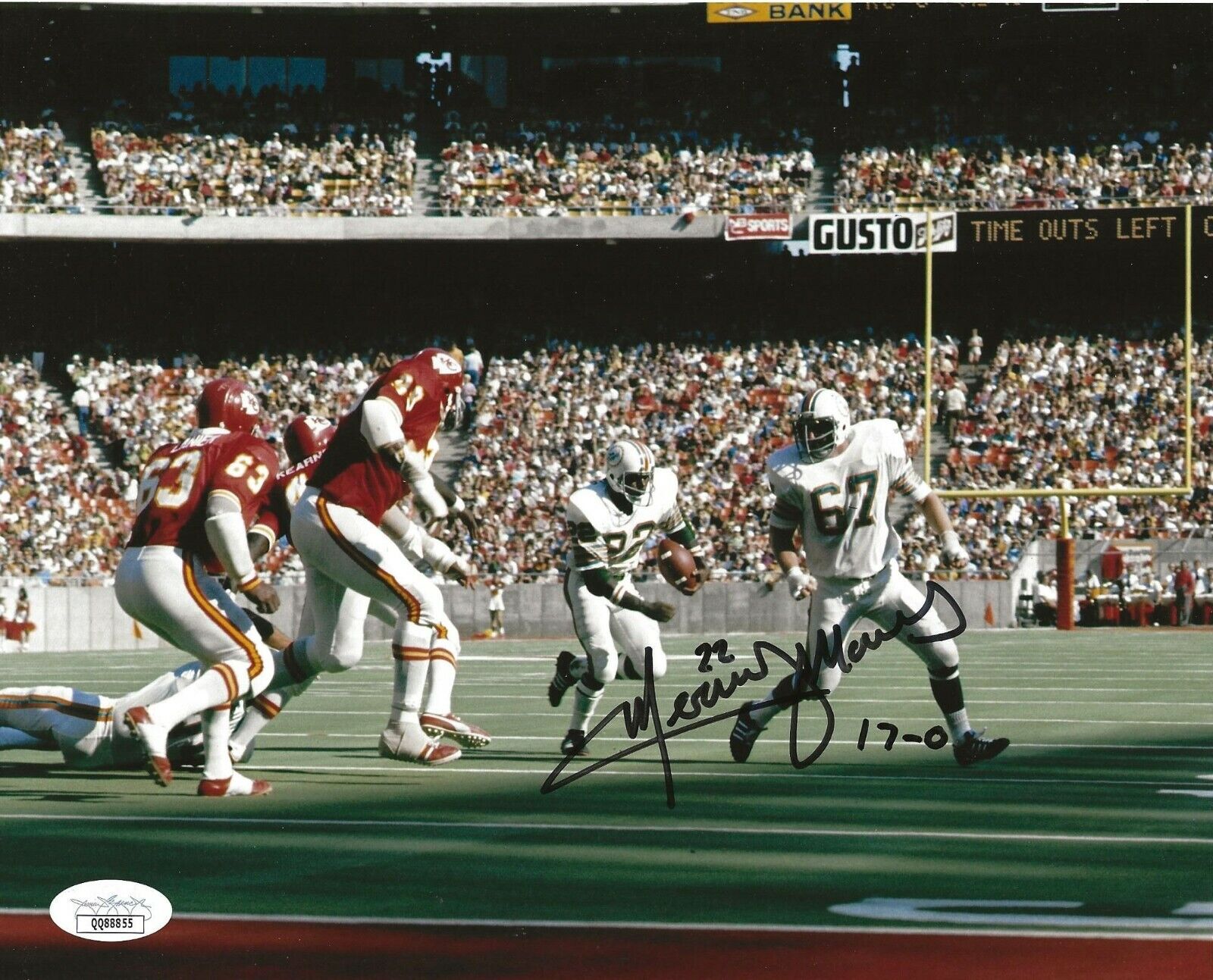 Mercury Morris signed Miami Dolphins 8x10 Photo Poster painting autographed 2 JSA