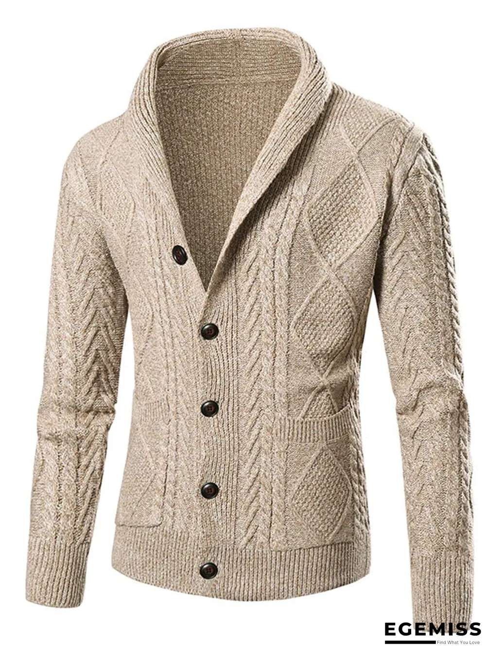Men's Twisted Blossom Shirt Knitted Coat | EGEMISS