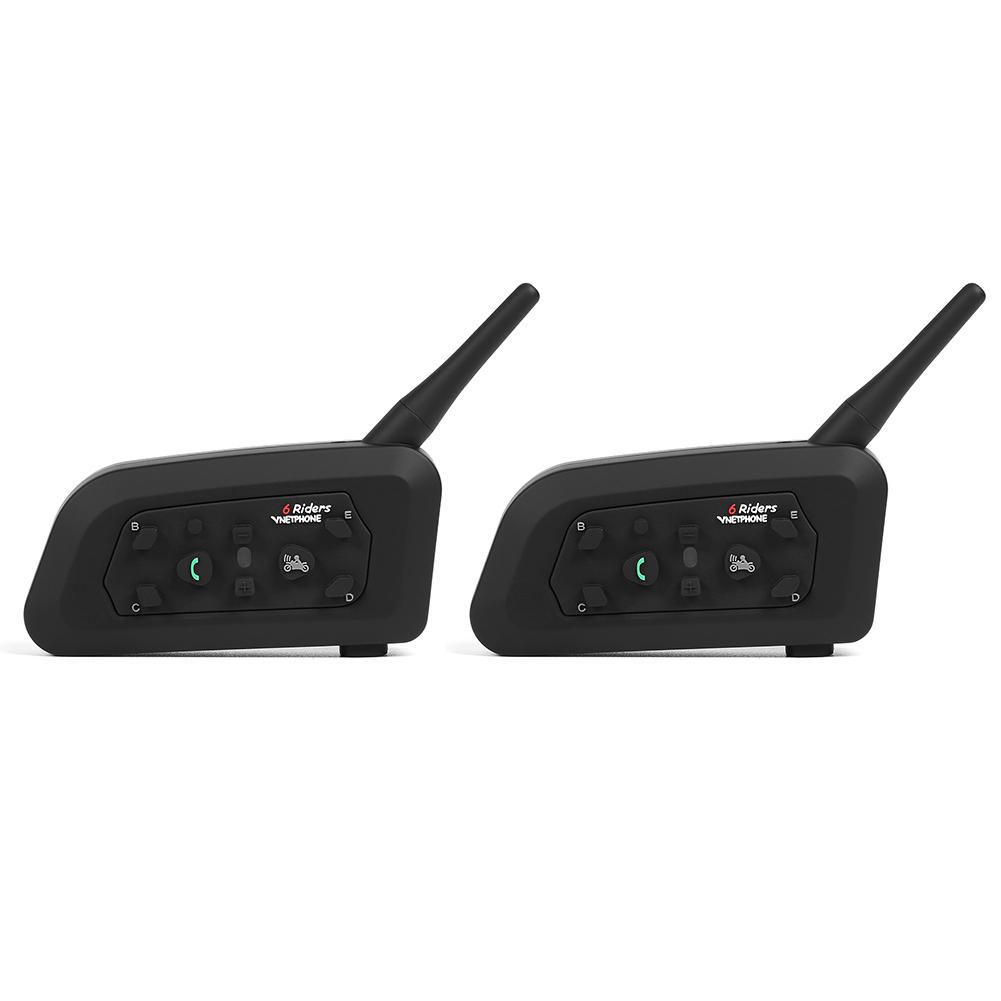 

VNETPHONE V6 1200m Bluetooth-compatible Intercom Motorcycle Helmet Interphone Headset, 2pcs, 501 Original
