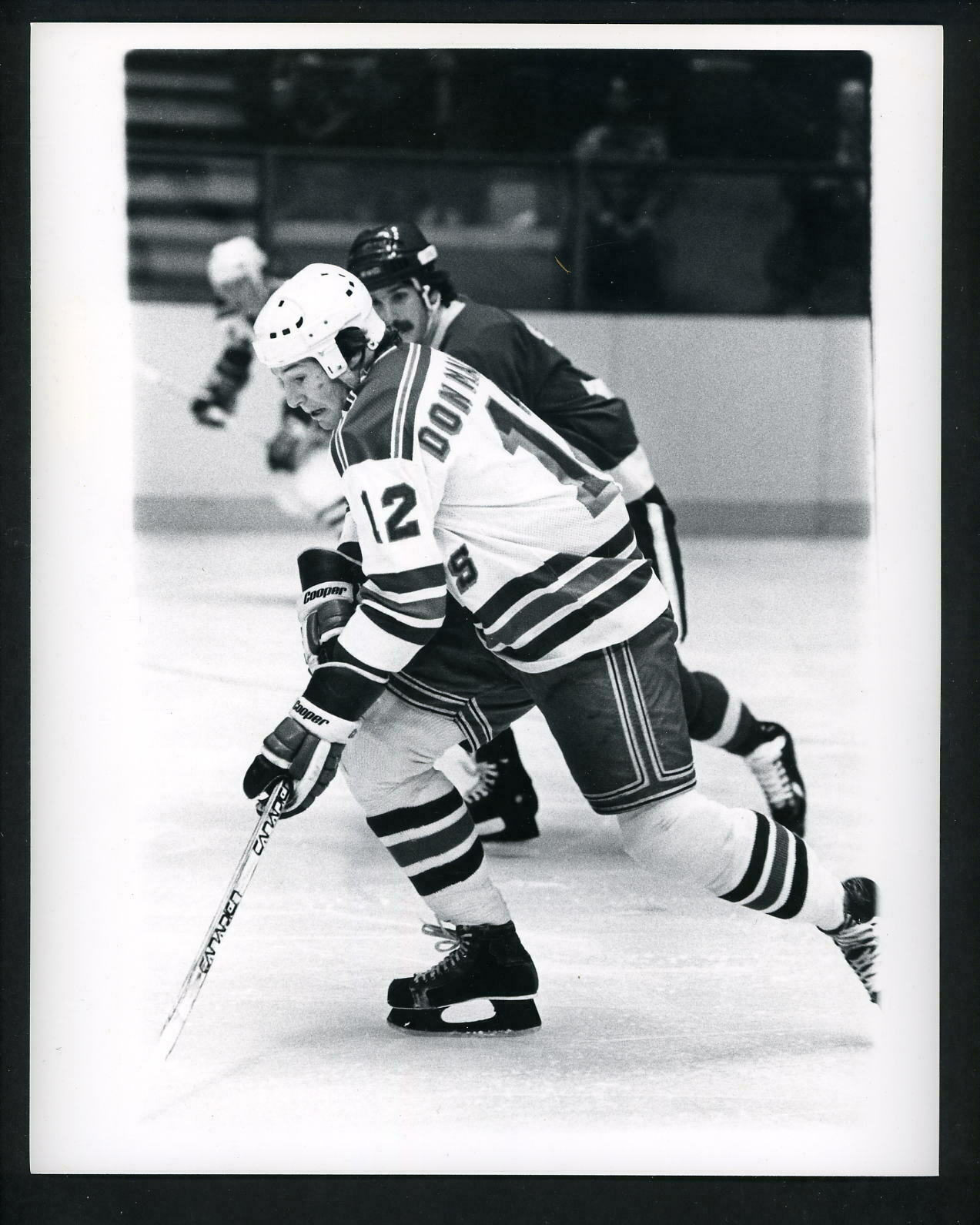 Don Maloney in action circa 1970's Press Original Photo Poster painting New York Rangers