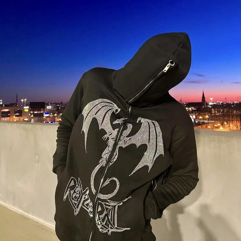 Fashionable Street Style Full Zip Hoodie