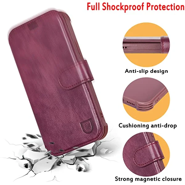 VANAVAGY iPhone SE 2022/iPhone SE 2020 Wallet /iPhone 8/iPhone 7 Wallet Case 4.7 inch