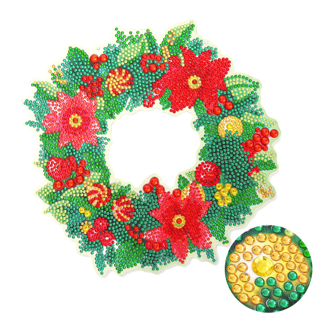Christmas Wreath Needlework DIY Diamond Embroidery Painting
