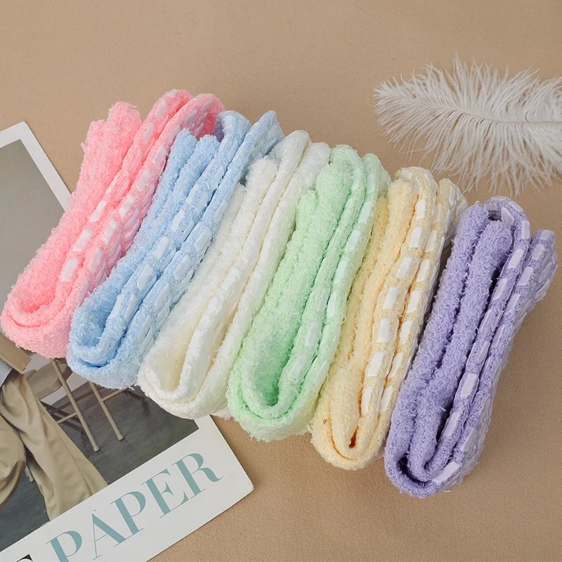 Unisex Winter Thickened Indoor Solid Color Anti-Slip Coral Velvet Fuzzy Socks  