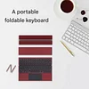 Moonlight Treasure Box Touchpad Tri-fold Bluetooth Keyboard Tablet Laptop Leather Folding Keyboard