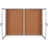 [US Local Warehouse] Enclosed Bulletin Board with Locking Door Outdoor Bulletin Board Aluminum Frame Wall Display Case Weatherproof for  Office Commercial Hospital Etc