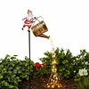 Christmas Santa Solar Kettle Lights Solar Watering Can Lights Outdoor Decoration