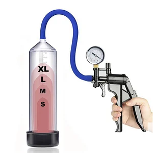 Penis Vacuum Pump With Magnifier Manual Penis Enlargement Pump With Pistol Grip