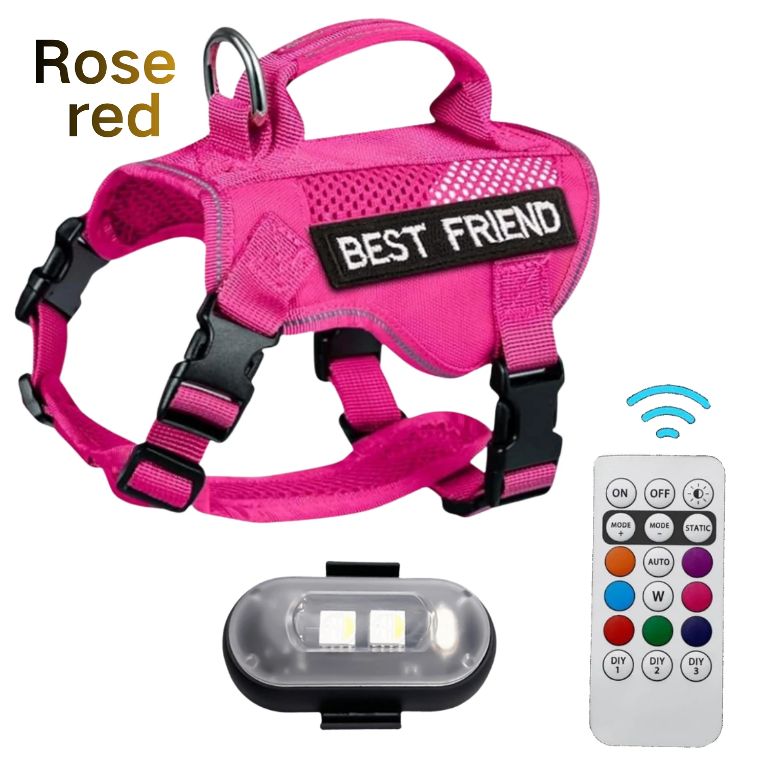 🐾SALFSE Cat Tactical Harness with Remote LED Strobe Light