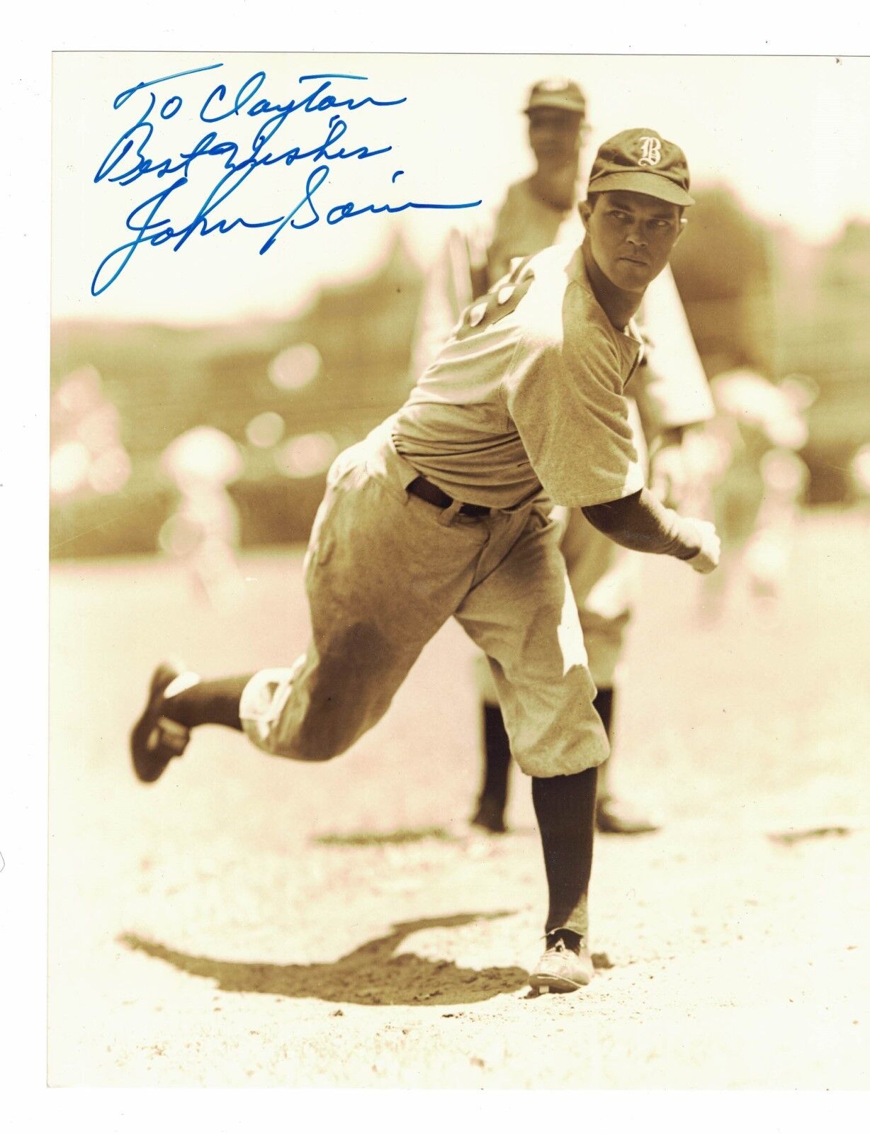 Johnny Sain Milwaukee Braves Signed 8 x 10