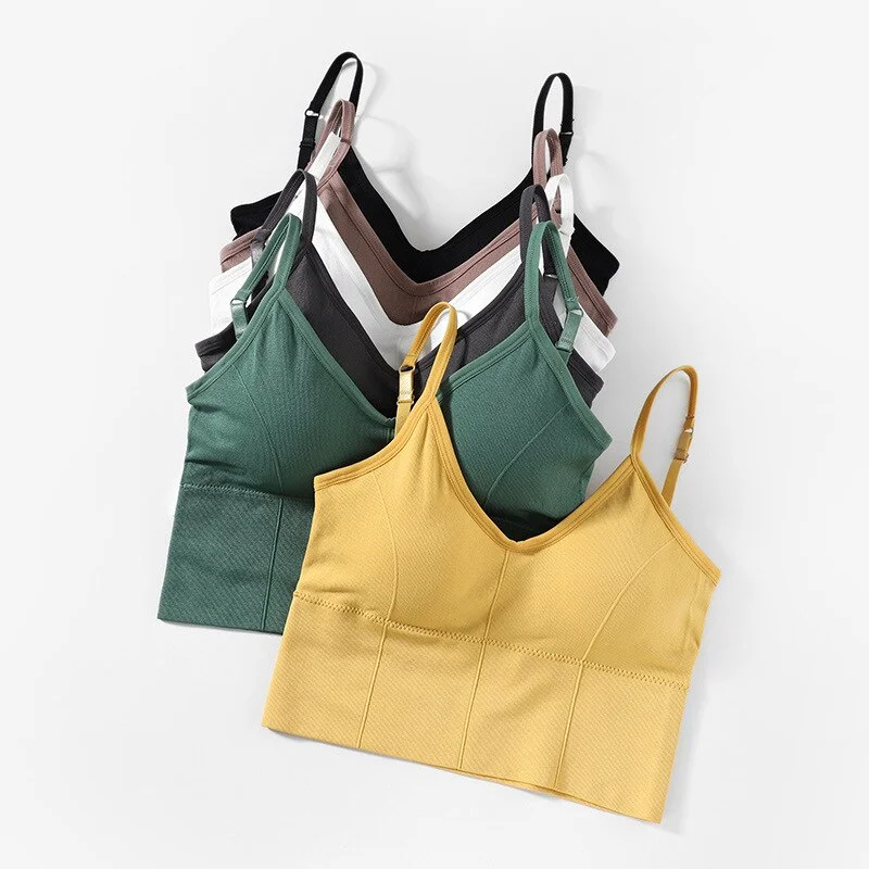 Billionm Women's Crop Top Tank Top Seamless Sports Lingerie Summer Camisole Tube Tops for Ladies Female Underwea