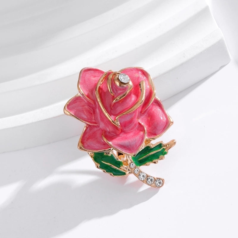 IG Style Shiny Flower Bow Knot Alloy Inlay Rhinestones Pearl Unisex Brooches