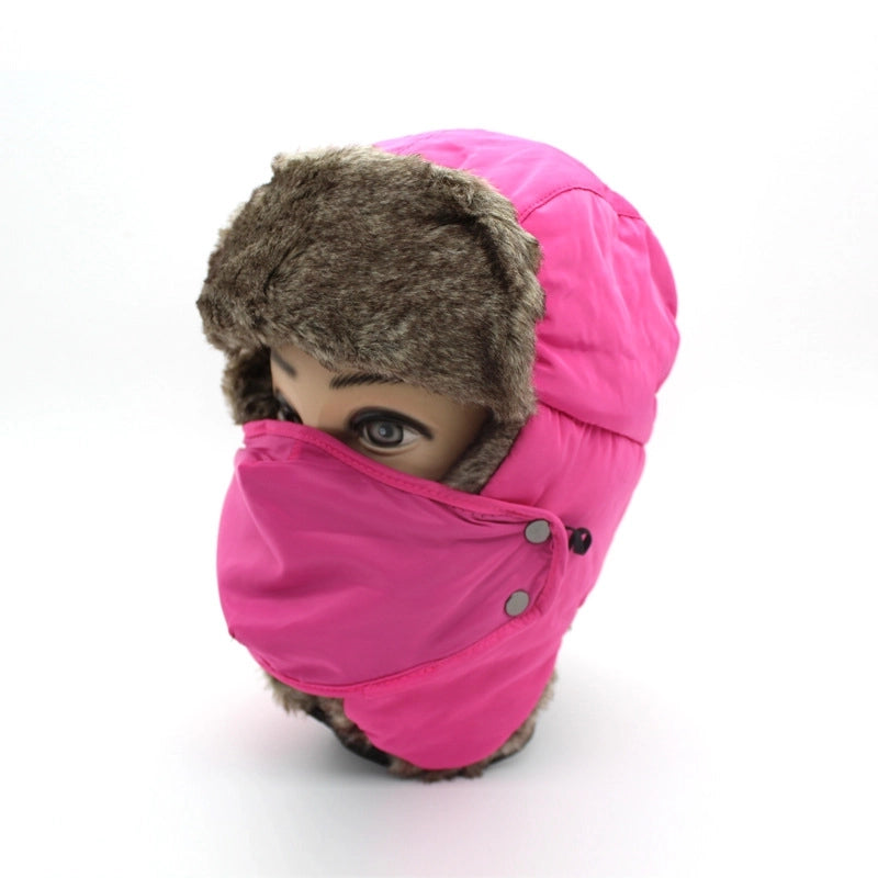 Winter Warm Lei Feng Hat Men’s And Women’s Outdoor Cycling Windproof Ear Protection Hat Northeast Ski Fleece-lined Thickened Cold-proof Hat