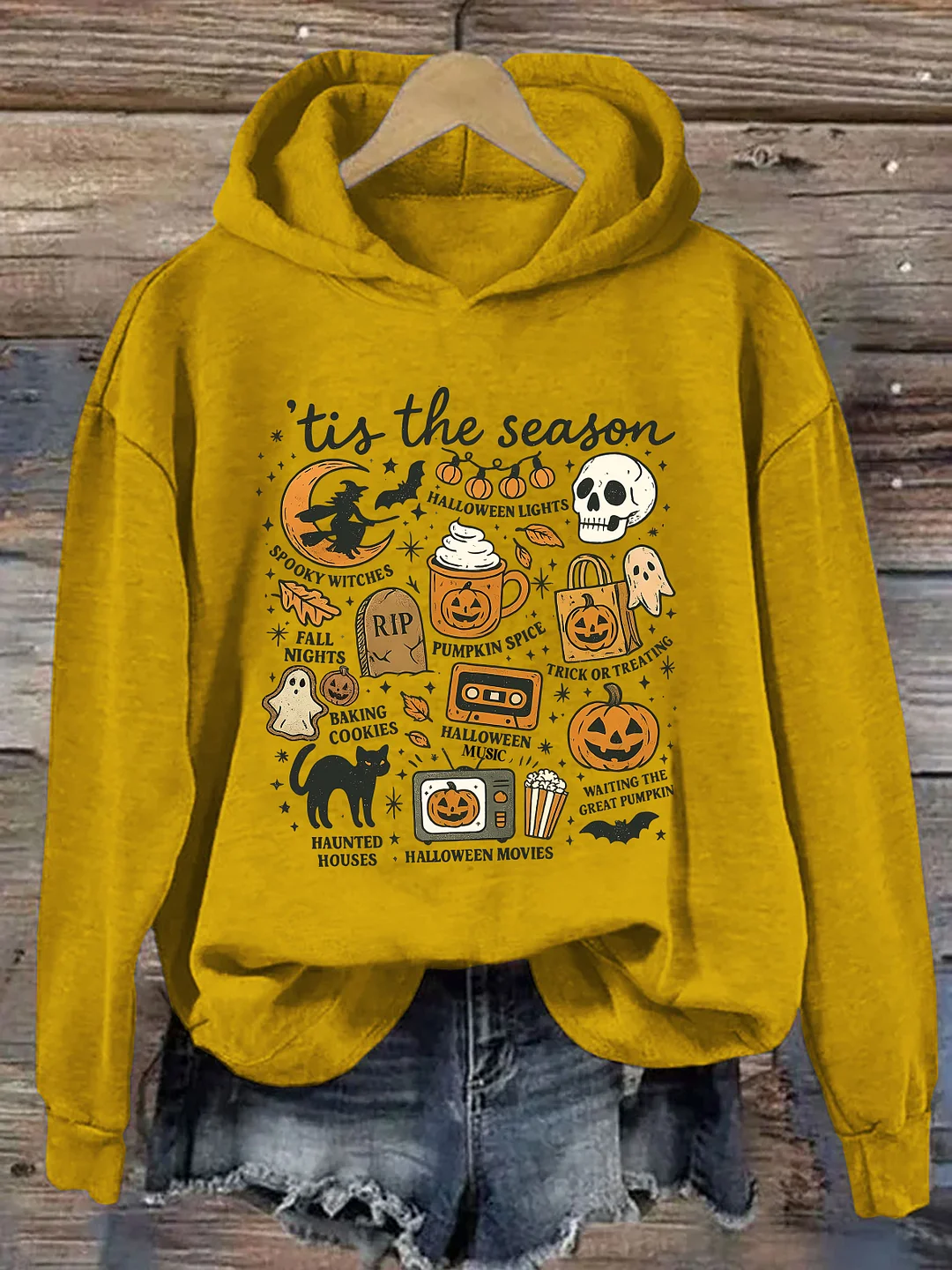 Halloween Fall Ghost Boho Hoodie
