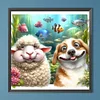 Diamond Painting-DIY Full Round Drill Sheep Dog(40*40 CM)