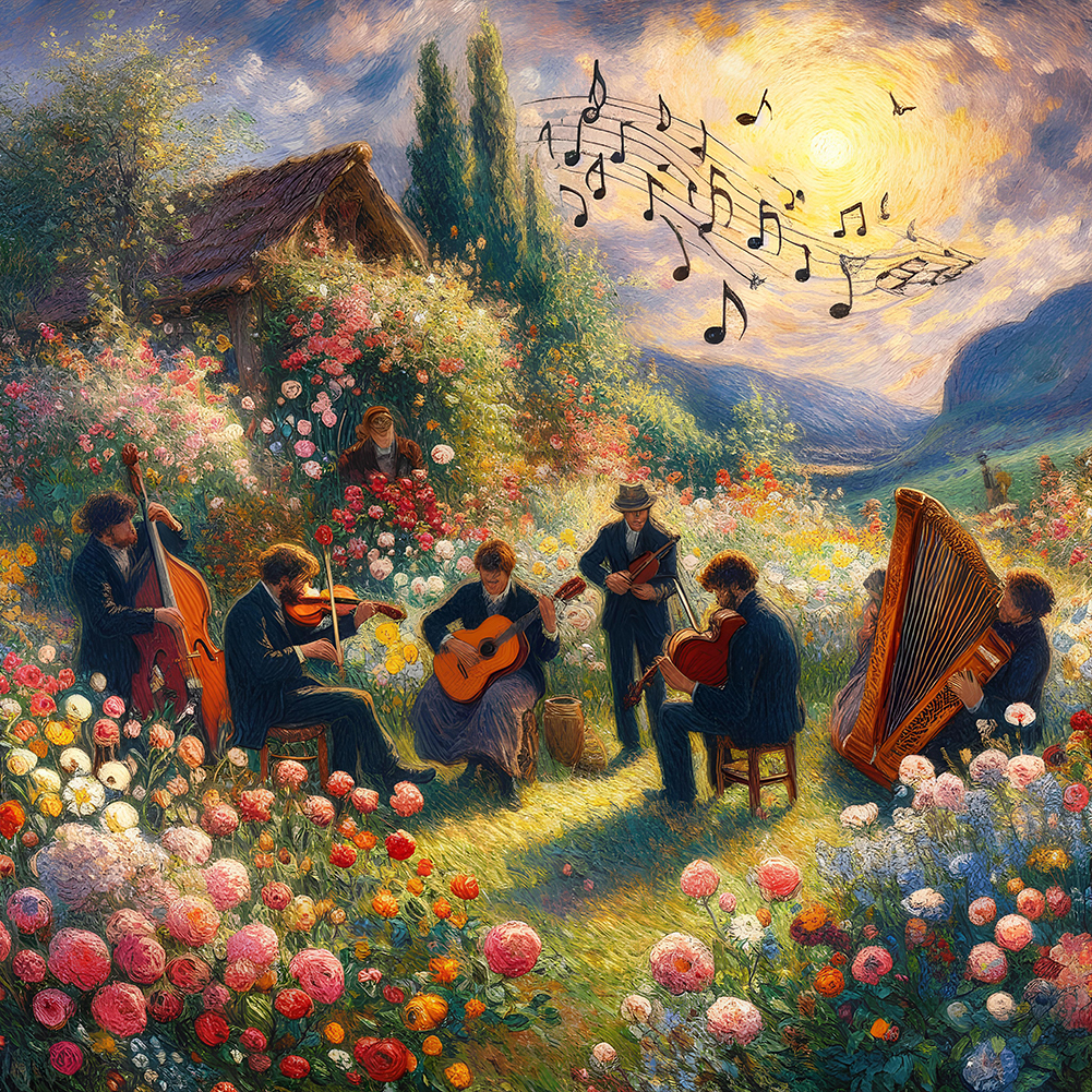 Concert In The Garden 50*50cm(canvas) full round drill diamond painting