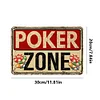 Poker zone - Vintage Metal Signs - 20*30cm/30*40cm - Warning