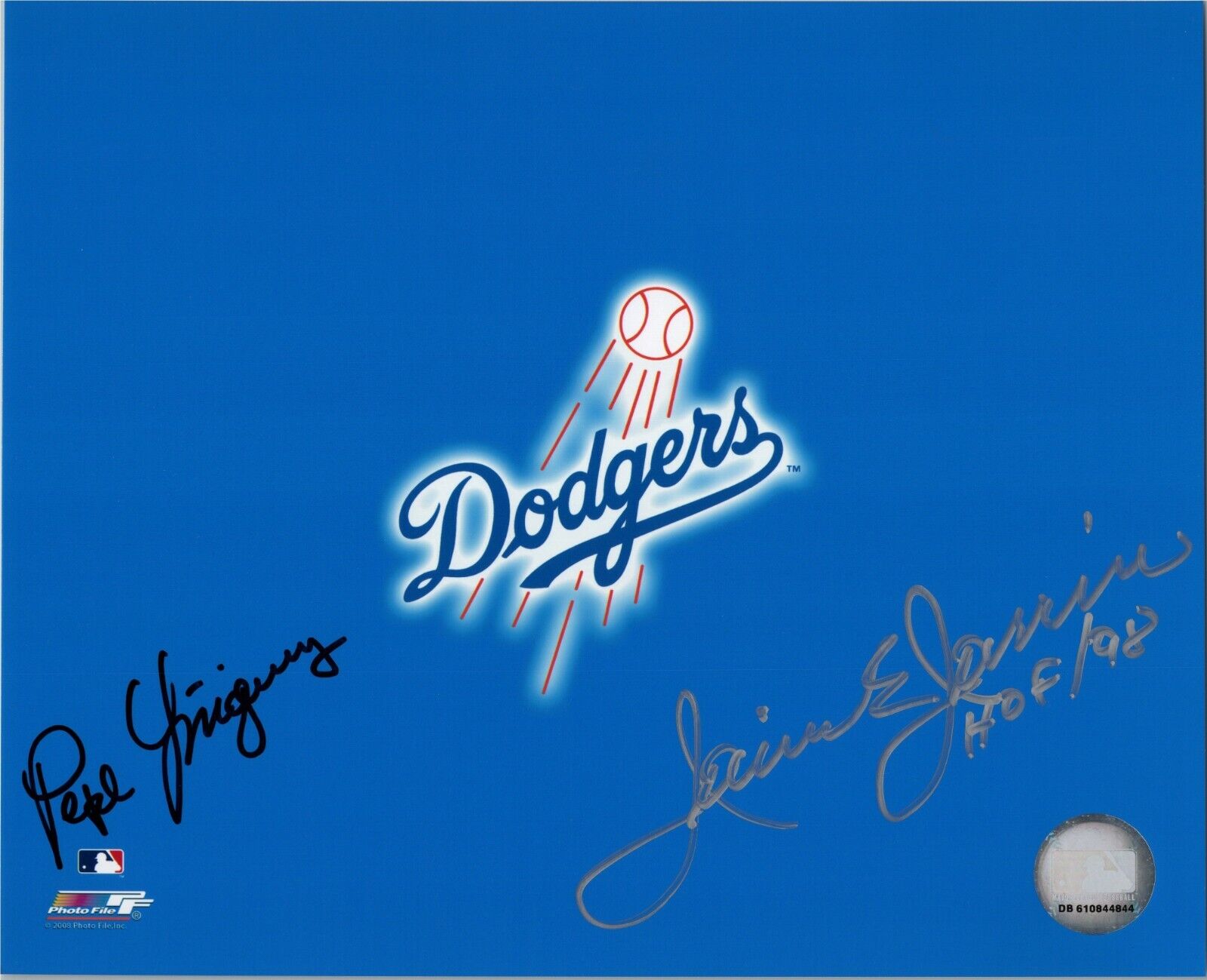 PEPE YNIGUEZ & JAIME JARRIN Authentic Hand-Signed LOS ANGELES DODGERS 8x10 Photo Poster painting