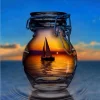 Sailboat In Glass Bottle  | Full Round Diamond Painting Kits