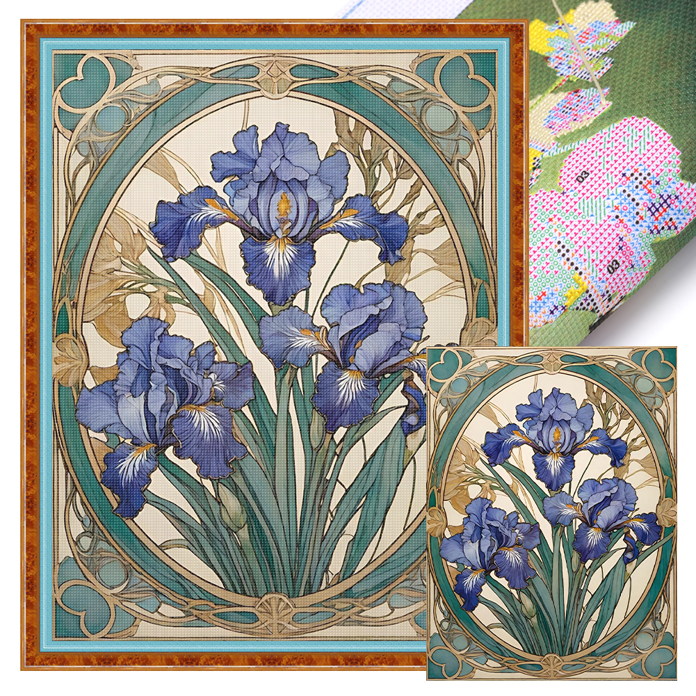 Iris Full 11CT Pre-stamped Canvas(40*53cm) Cross Stitch