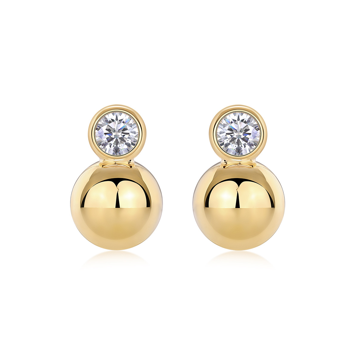 Orb Moissanite Stud Earrings