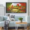 Autumn Colors Of Lotus Pond - 14CT Stamped Cross Stitch 103*58cm/40.55*22.83in