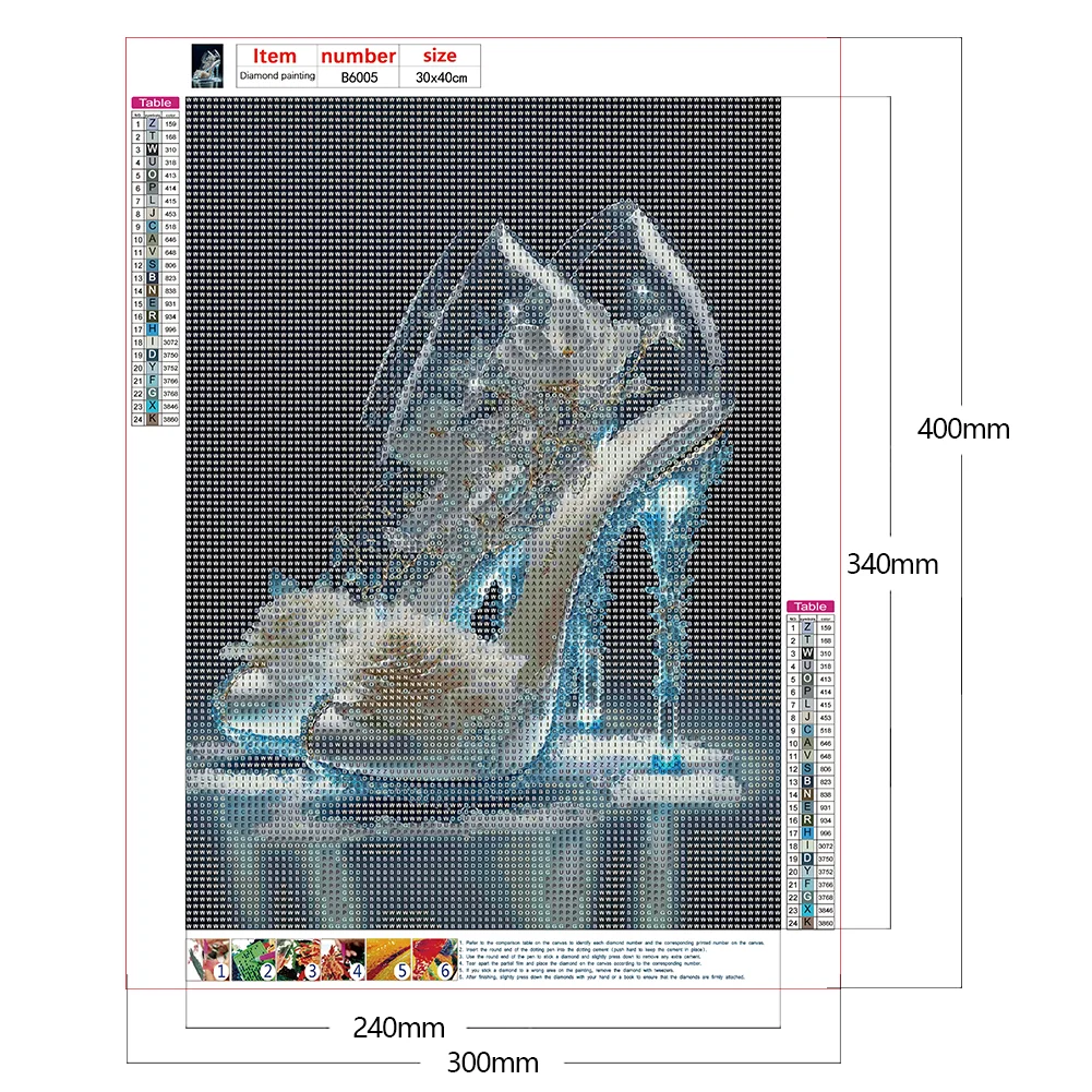 Diamond Painting - Full Round Drill - Flwoer High Heels(30*40cm)