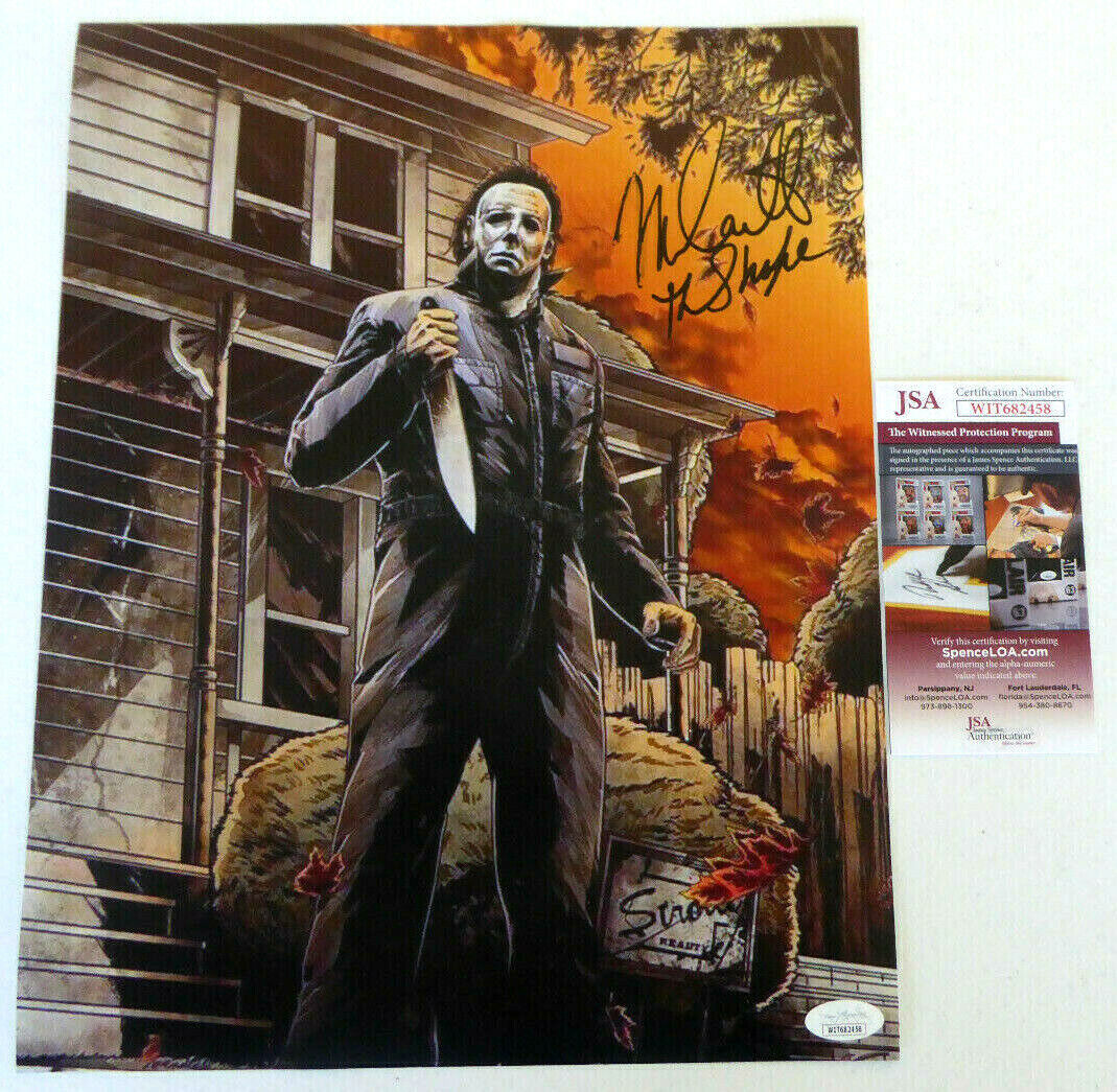 Nick Castle Signed 11x14 Photo Poster painting Halloween, Michael Myers, The Shape, JSA COA