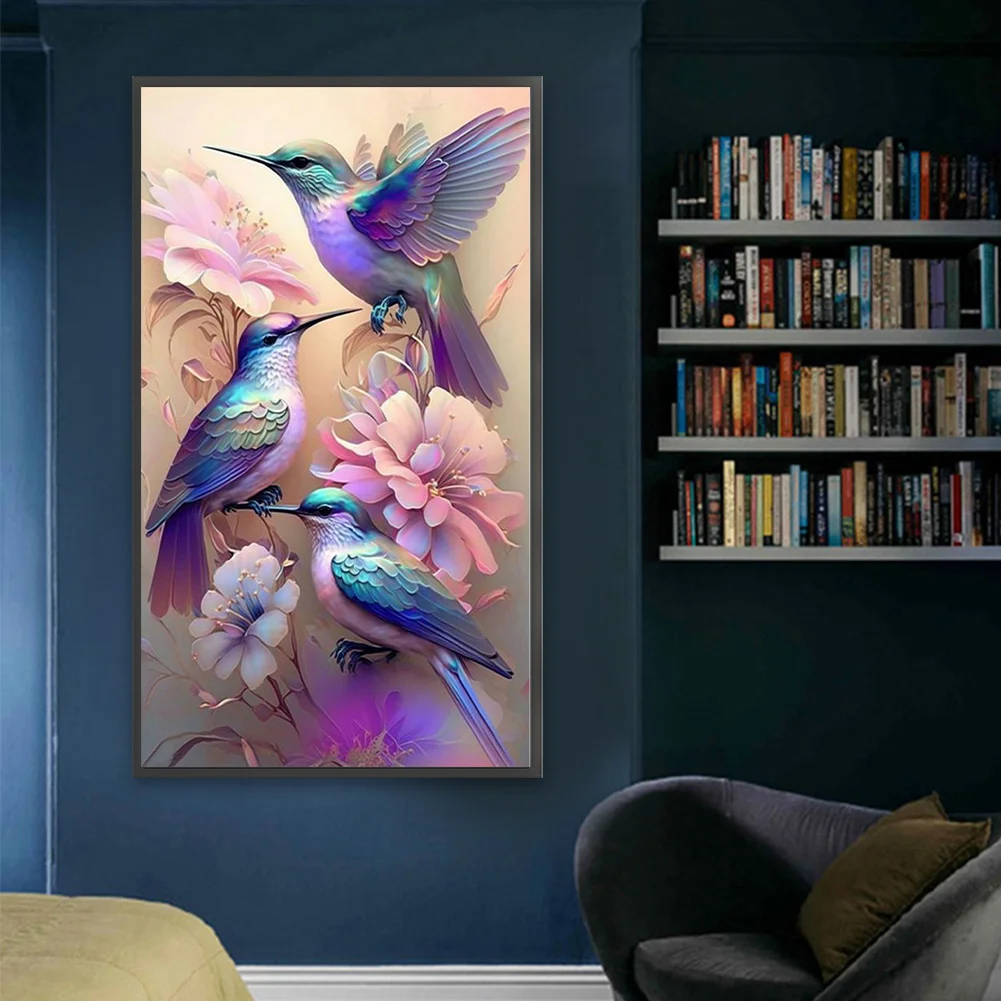 Partial AB Diamond Painting - Full Round Drill - Hummingbird(Canvas|45*75cm)