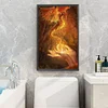 >SALE<5D Diamond Painting Fire Dragon Full Round Drill Rhinestone DIY Wall Arts