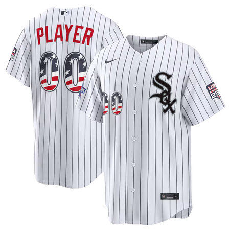 Youth Chicago White Sox Nike White 2026 All-Star Edition Stars & Stripes Stadium Custom Jersey