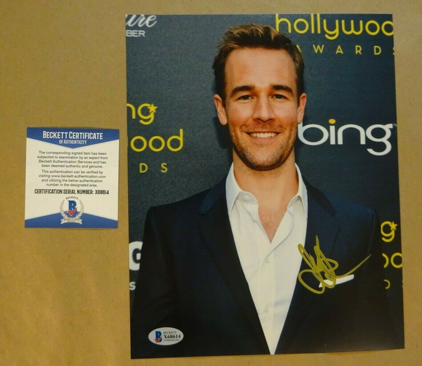 Autographed JAMES VAN DER BEEK Signed 8x10 Photo Poster paintinggraph Actor BECKETT BAS COA