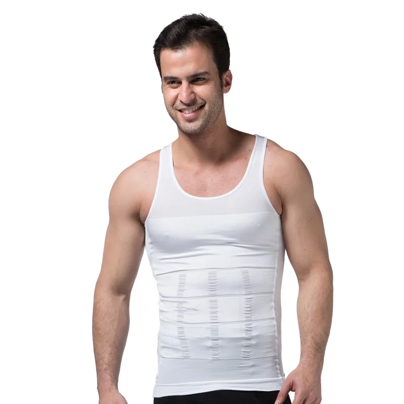 Men's Slim Body Shapewear Compression  Abdomen Tummy Belly Waist Cincher Vest