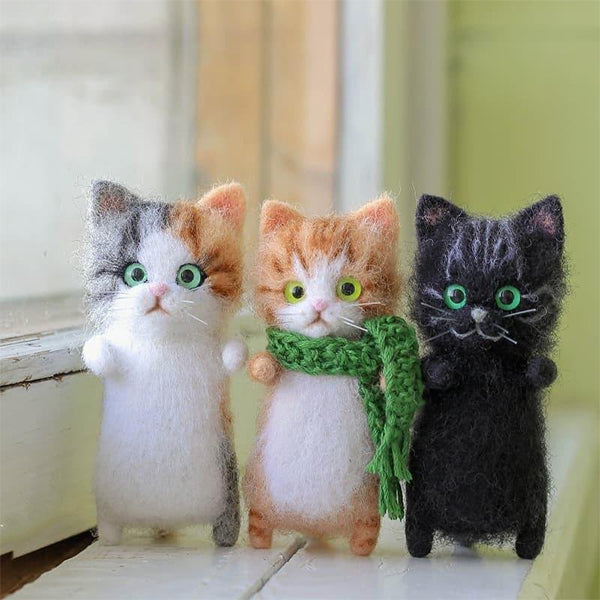 DIY Cat Wool Felt Kit for Cat Lovers