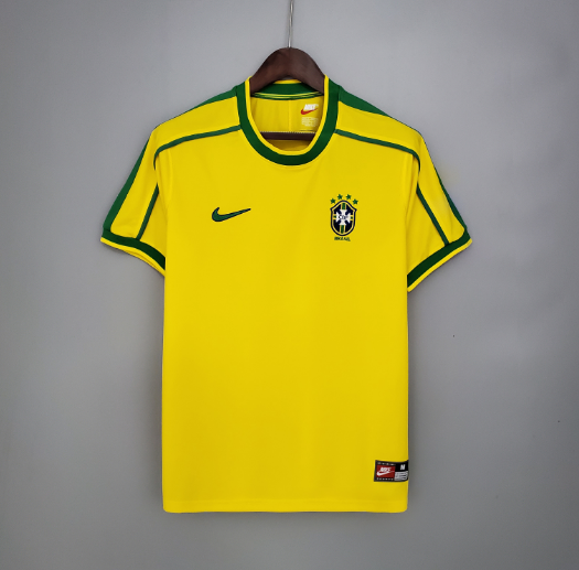Retro Brazil 1998 home Football shirt Thai Quality