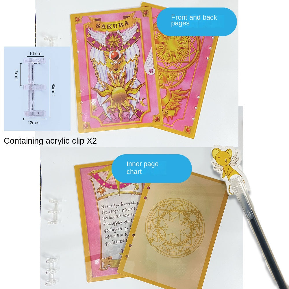 Clow Magic Book Card Cover Flip Sheet DIY Notebook