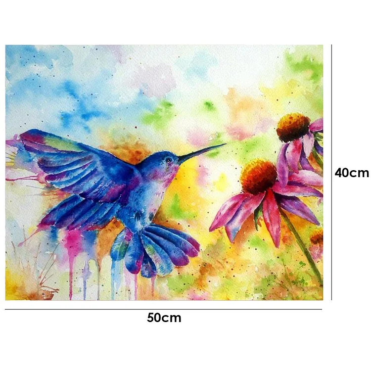 5d Diy Diamond Art Painting Coaster Set Painting Hummingbird