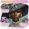 Lakeside Blue Bead Black Lady Special Shaped 5D DIY Partial Drill Diamond Art Kit 30x30cm Diamonds Dots Gem Art Kits for Adults Home Decor