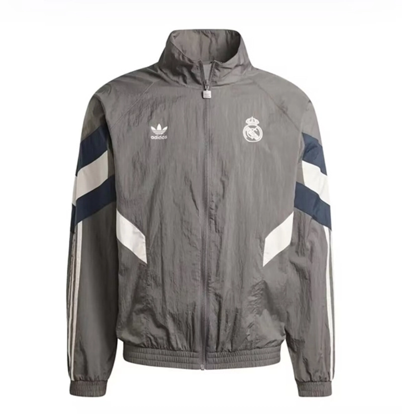 24/25 Real Madrid Gray Windbreaker