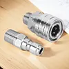 2Pcs 1/4 High Pressure Washer Quick Connector External Thread Pipe Hose Adapter