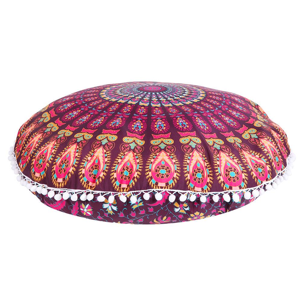 

Mandala Round Pillowcase Floor Sofa Waist Throw Pillow Case Home Decor (1, 501 Original