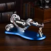 Hot Air Stirling Engine Colourful LED Single Flywheel Education Toy Electricity Power Generator