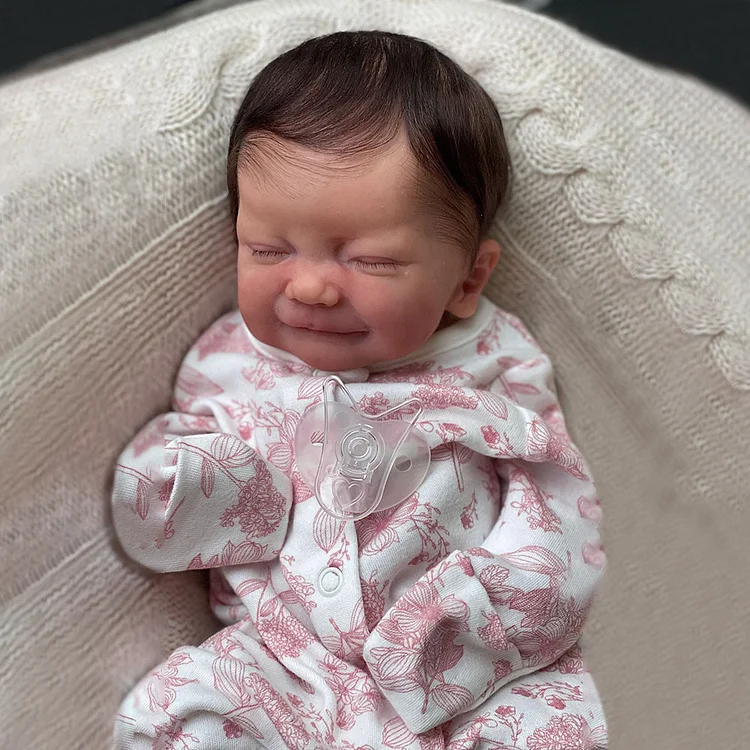 12"&16" Realistic Full Body Silicone Newborn Sleeping Baby Doll Girl Named Alani with Precious Essential Gifts for Reborns